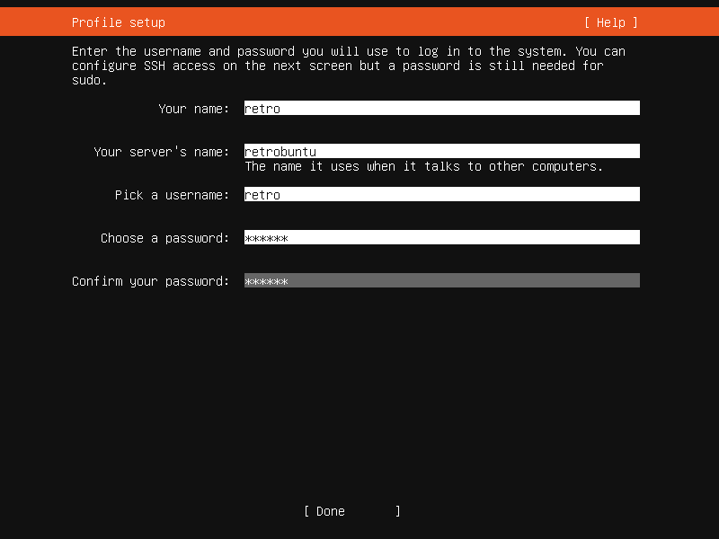 Ubuntu Server Profile Setup